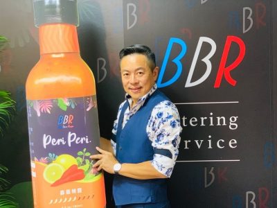 圖一、法國當代BBR創辦人傅天民於時尚餐會分享Peri-Peri霹靂辣醬研發始末